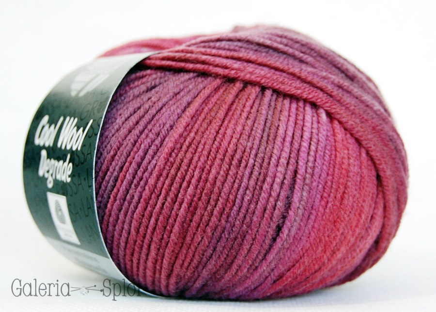 Cool Wool Degrade -6003 antyczny róż, wiśnia, fiolet