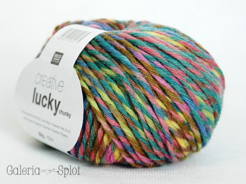 creative lucky chunky - 001 - melanż niebieski, róż, żółty, szmaragd creative lucky chunky - 001 - melanż niebieski, róż, żółty, szmaragd
