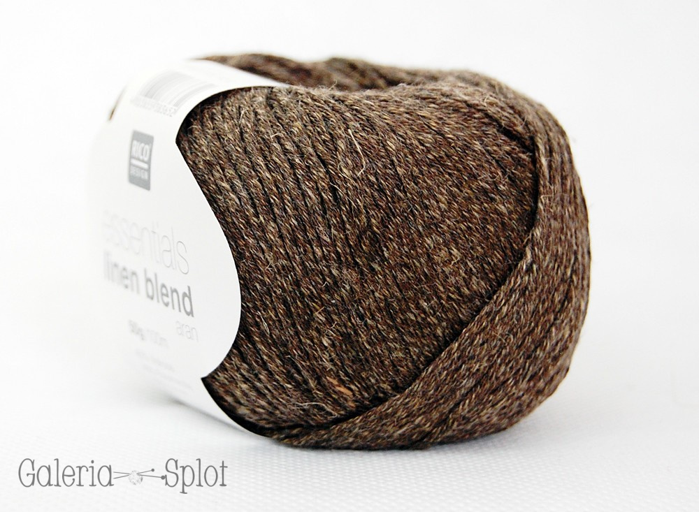 essentials linen blend aran -003 brąz- ciemna oliwka melanż essentials linen blend aran -003 brąz- ciemna oliwka melanż
