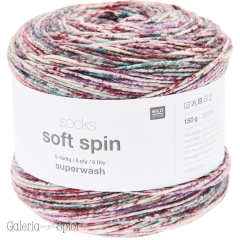Socks Soft Spin 6-thread -001 Fun Tones