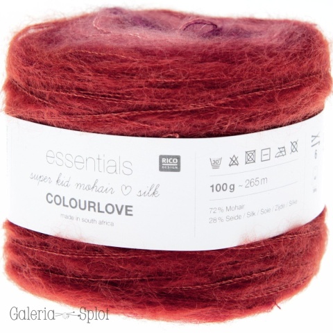 essentials super kid mohair silk Colourlove - 016 czerwień