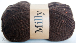 Milly - 234 czekoladowy brąz, tweed, melanż