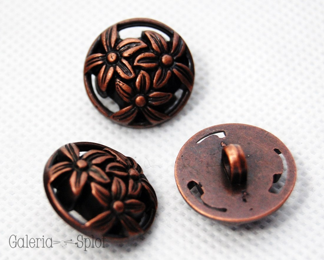 guziki na stopce - 20 mm kwiaty guziki na stopce - 20 mm kwiaty