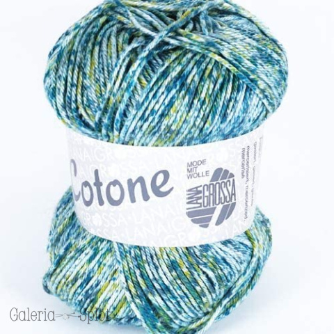 Cotone 461 - odcienie niebieskiego, żółty