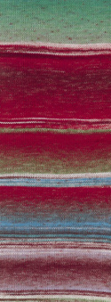 Gomitolo Denim Inca - 157 - czewień, róż, seledyn, turkus Gomitolo Denim Inca - 157 - czewień, róż, seledyn, turkus