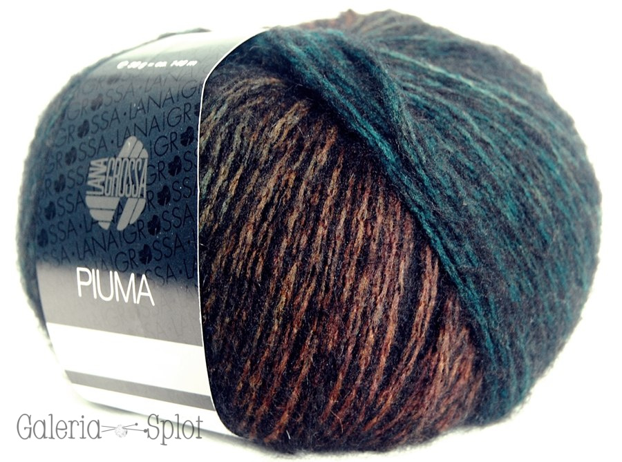 Piuma -005 czarny, niebieski, zielony, różowy