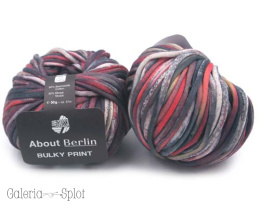 About Berlin Bulky Print - 155 odcienie czarny, bordo, szary