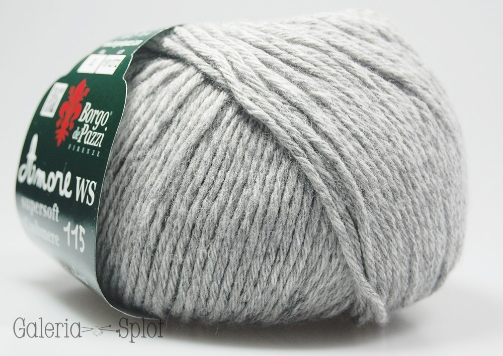 Amore supersoft Cashmere 115 - szary melanż 32 Amore supersoft Cashmere 115 - szary melanż 32