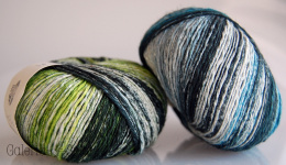 Romanza Cotone - 009 - zielony, błękit, naturalny