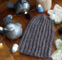 czapka - melanż brązu bawełna z alpaką