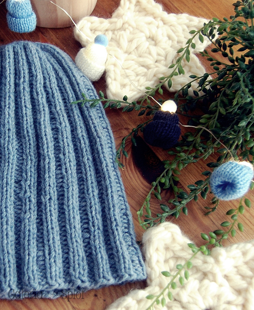 czapka merino z recyklingu- niebieski czapka merino z recyklingu- niebieski