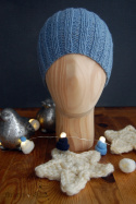 czapka merino z recyklingu- niebieski czapka merino z recyklingu- niebieski