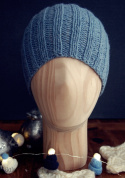 czapka merino z recyklingu- niebieski czapka merino z recyklingu- niebieski