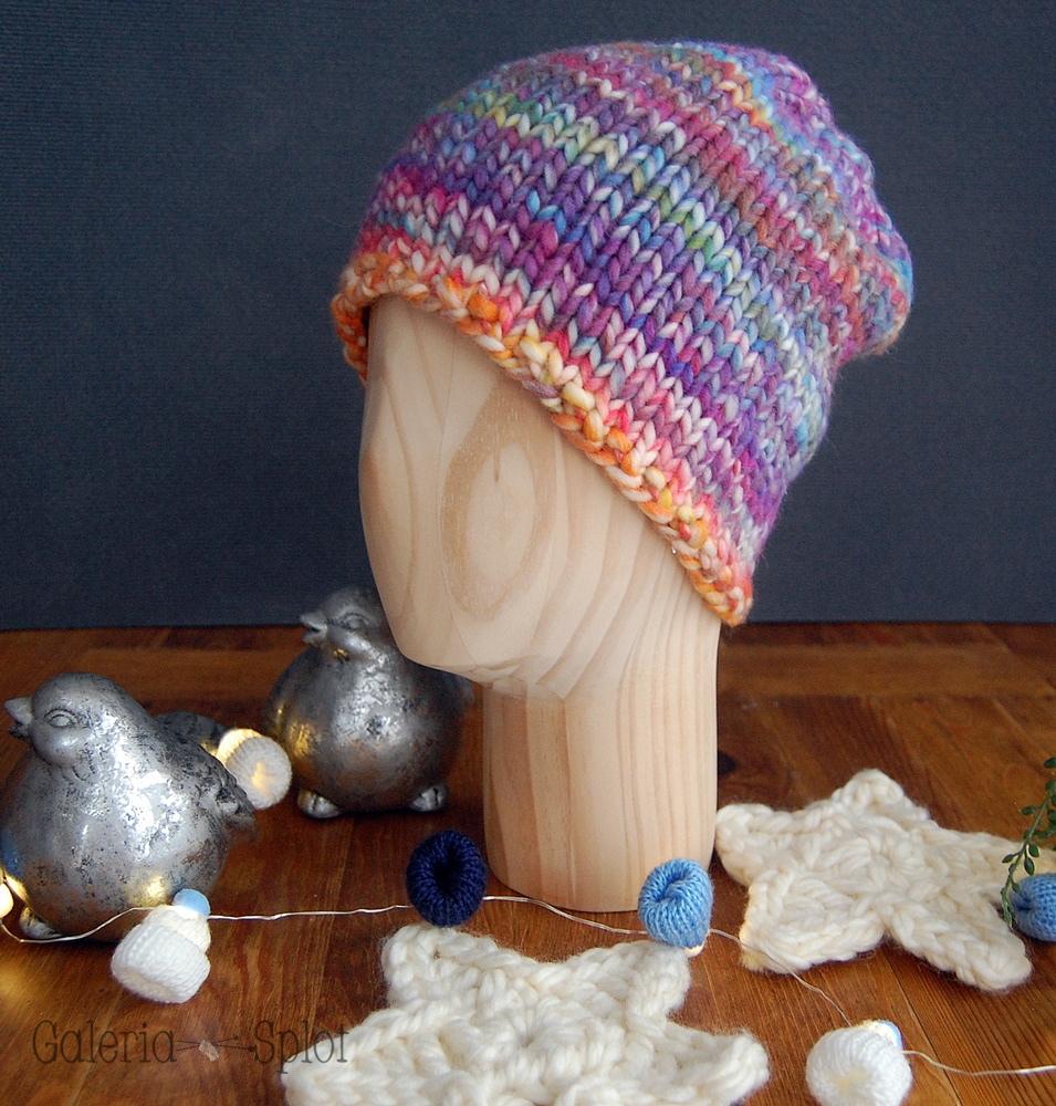 gruba czapka, kolorowa 100% merino gruba czapka, kolorowa 100% merino