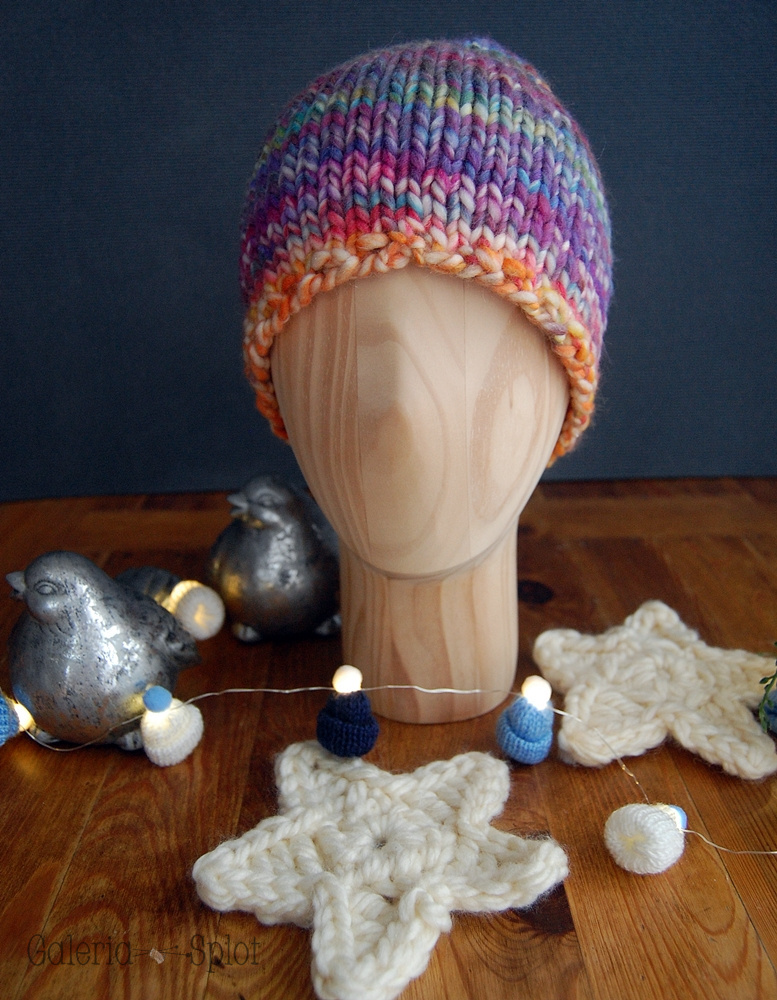gruba czapka, kolorowa 100% merino gruba czapka, kolorowa 100% merino