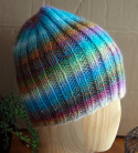 kolorowa czapka odcienie turkus, róż 126