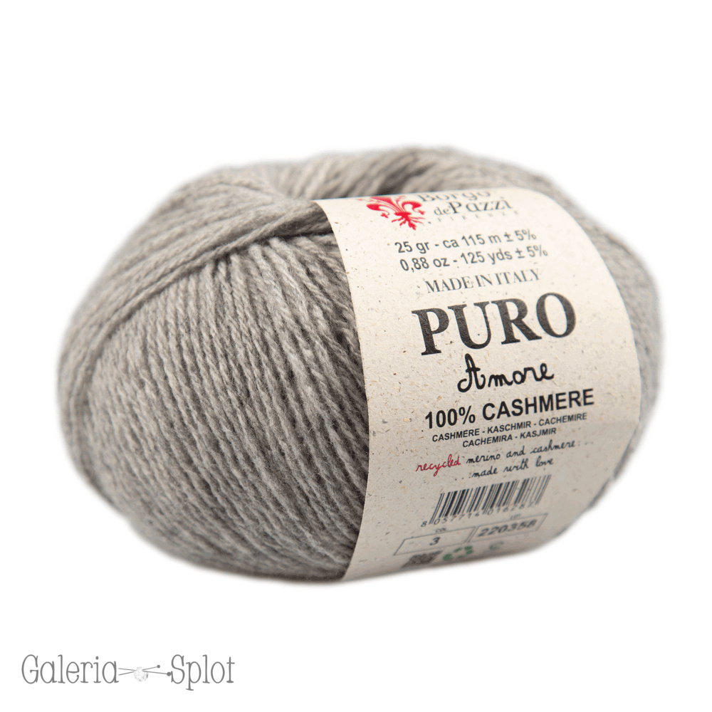 Amore Puro Cashmere - szary melanż 3 Amore Puro Cashmere - szary melanż 3