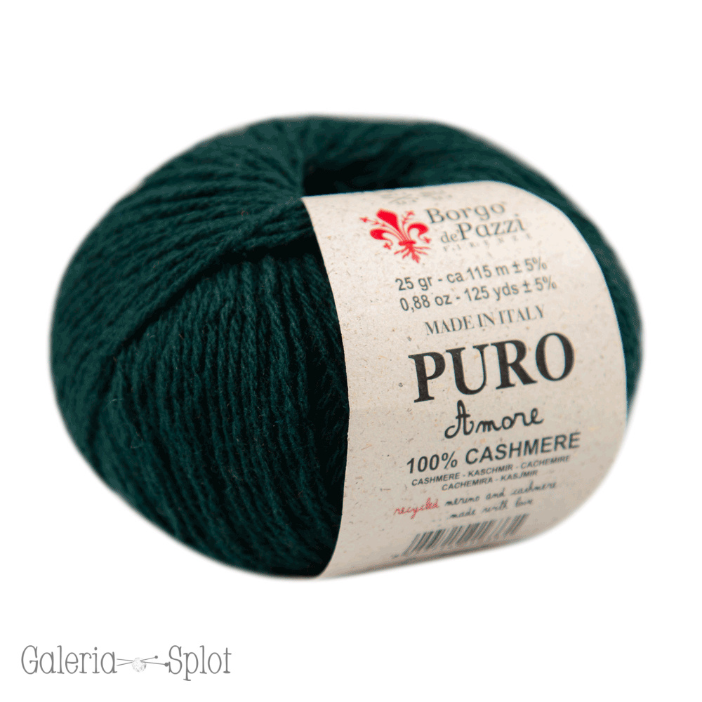 Amore Puro Cashmere - ciemna zieleń 8 Amore Puro Cashmere - ciemna zieleń 8