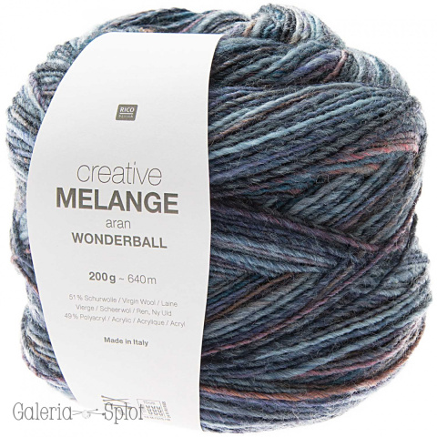 creative melange aran Wonderball - 007 niebieski