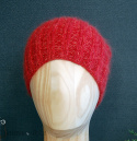 czapka kaszmir z moherem odcienie czerwieni