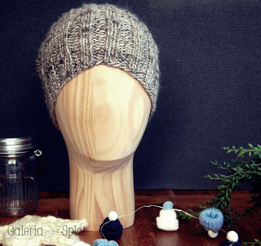 czapka brązowy tweed czapka brązowy tweed