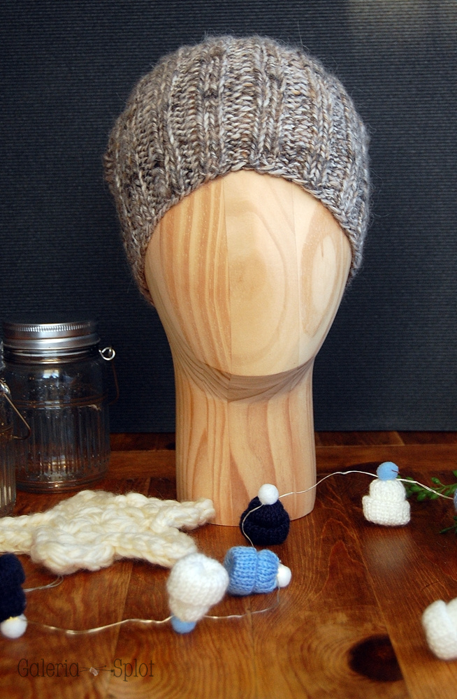 czapka brązowy tweed czapka brązowy tweed