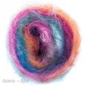 essentials super kid mohair silk Print spring - 004 turkus, róż essentials super kid mohair silk Print spring - 004 turkus, róż
