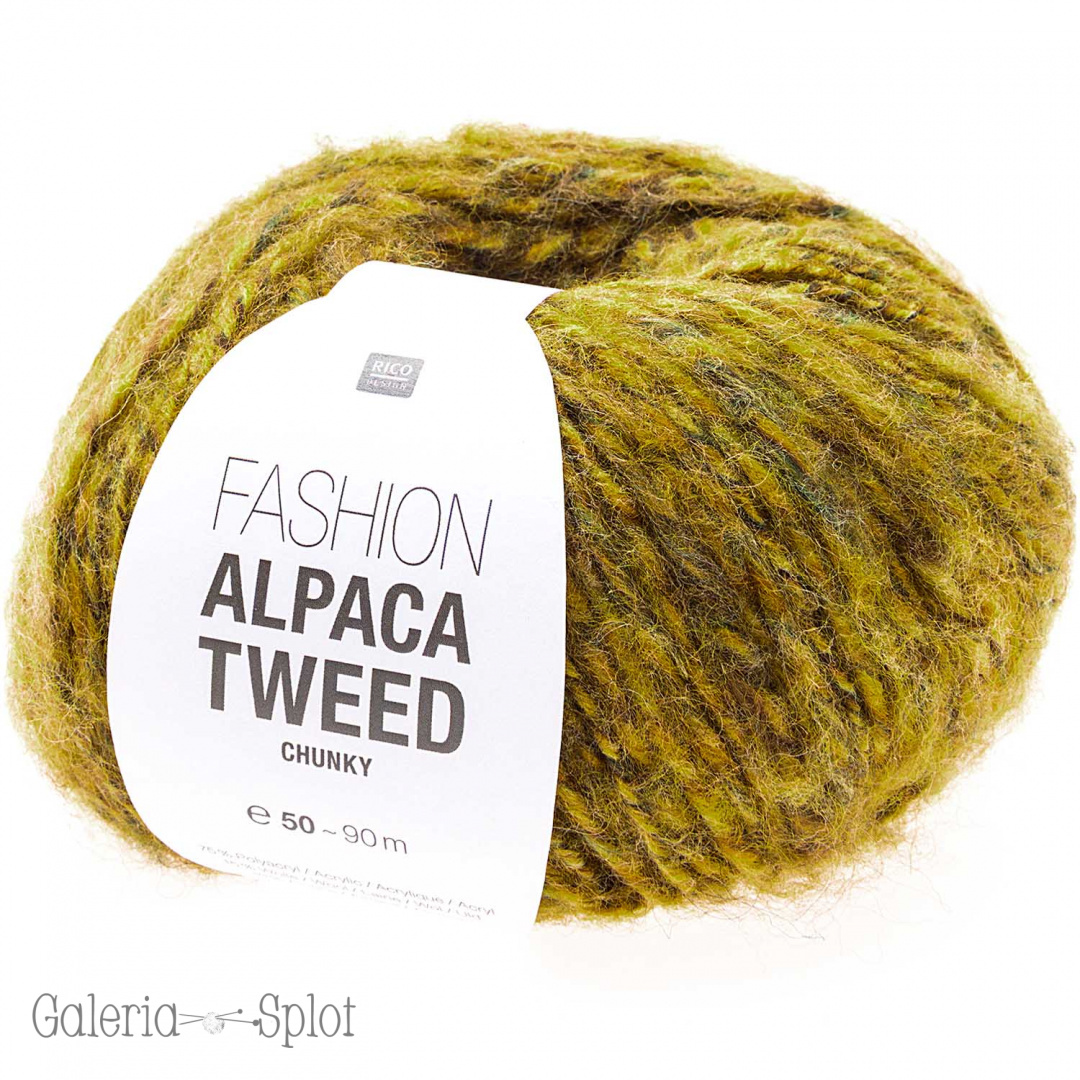 fashion alpaca tweed -004 musztardowy