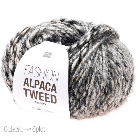 fashion alpaca tweed -006 szary