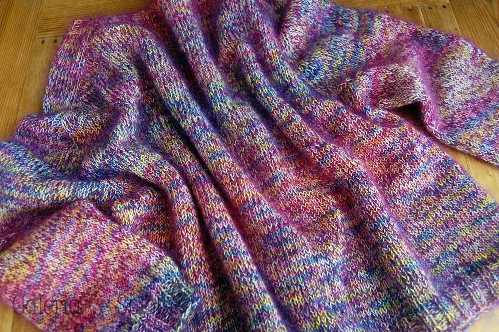 luźny sweterek - violet