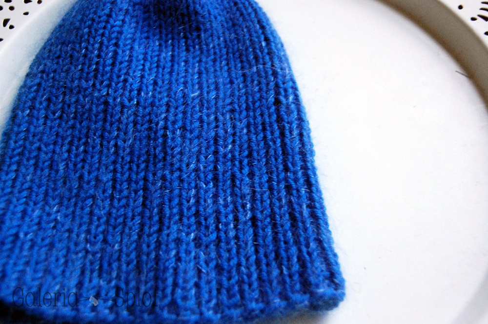 czapka merino z moherem - niebieski czapka merino z moherem - niebieski