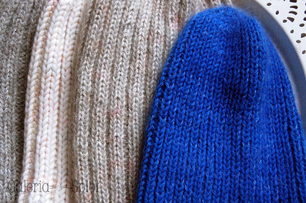 czapka merino z moherem - niebieski