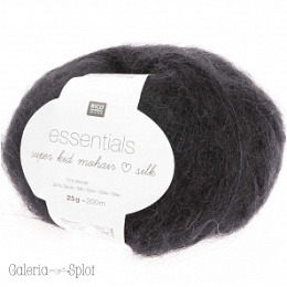 Essentials super kid mohair loves silk - 007 czarny