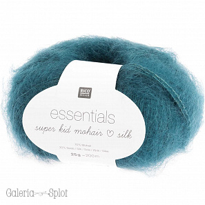 essentials super kid mohair loves silk - 016 ciemny turkus