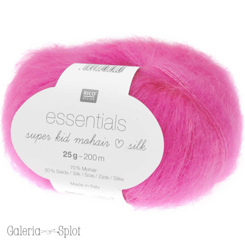 Essentials super kid mohair loves silk - 065 neonowy różowy Essentials super kid mohair loves silk - 065 neonowy różowy