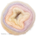 essentials super kid mohair silk Print sphere - 007 pastelowe fiolet, ecru, róż