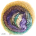 essentials super kid mohair silk Print winter - 014 fiolet, żółty, zieleń essentials super kid mohair silk Print winter - 014 fiolet, żółty, zieleń