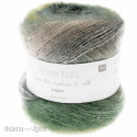 essentials super kid mohair silk Print forest 10 odcienie zieleni