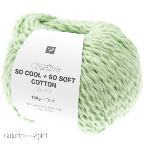 so cool + so soft cotton chunky 025 pastelowa zieleń