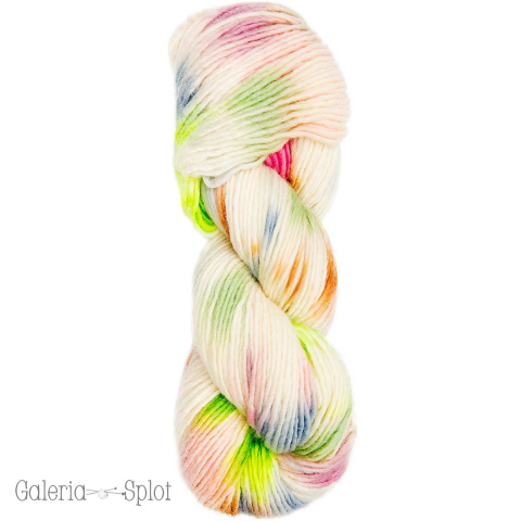 luxury hand-dyed happiness chunky 006 ecru, zieleń, róż