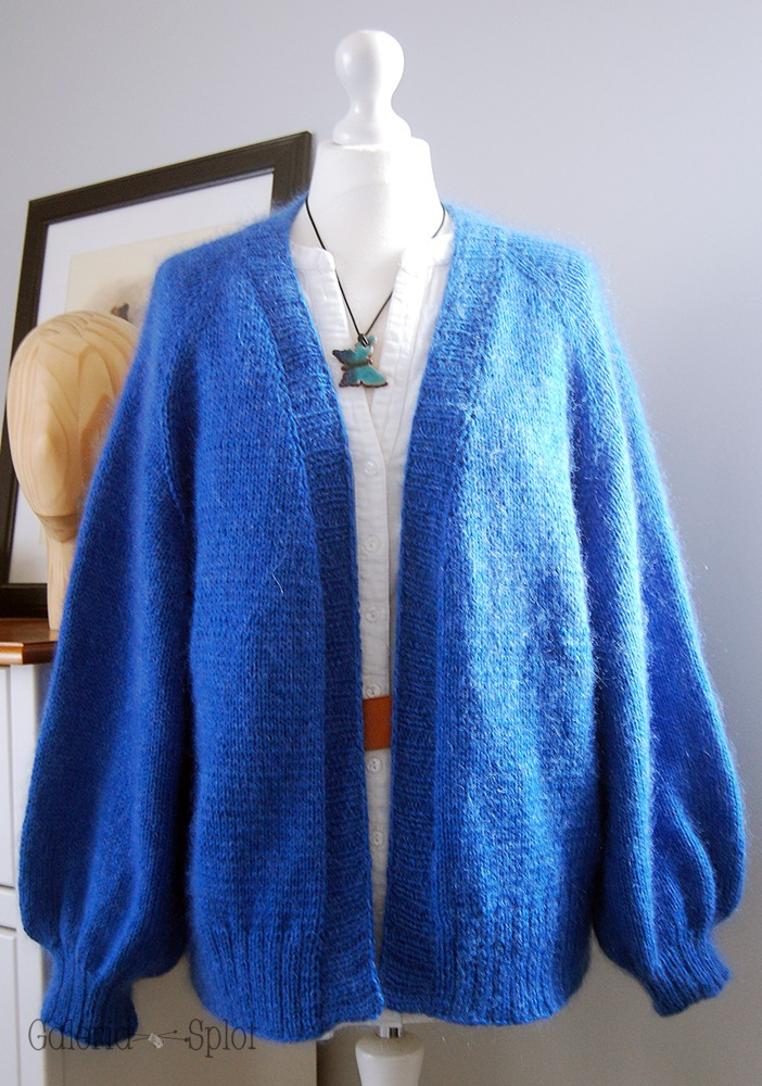 luźny sweterek - błękit