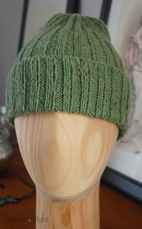 czapka z ogranicznej wełny - zielony tweed czapka z ogranicznej wełny - zielony tweed