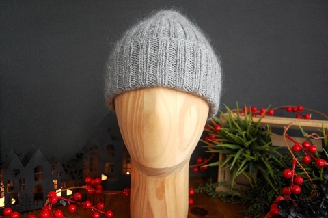 czapka merino z moherem