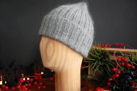 czapka merino z moherem