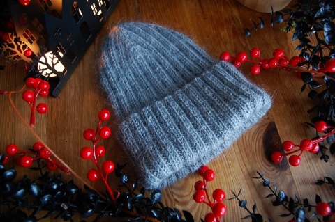 czapka merino z moherem